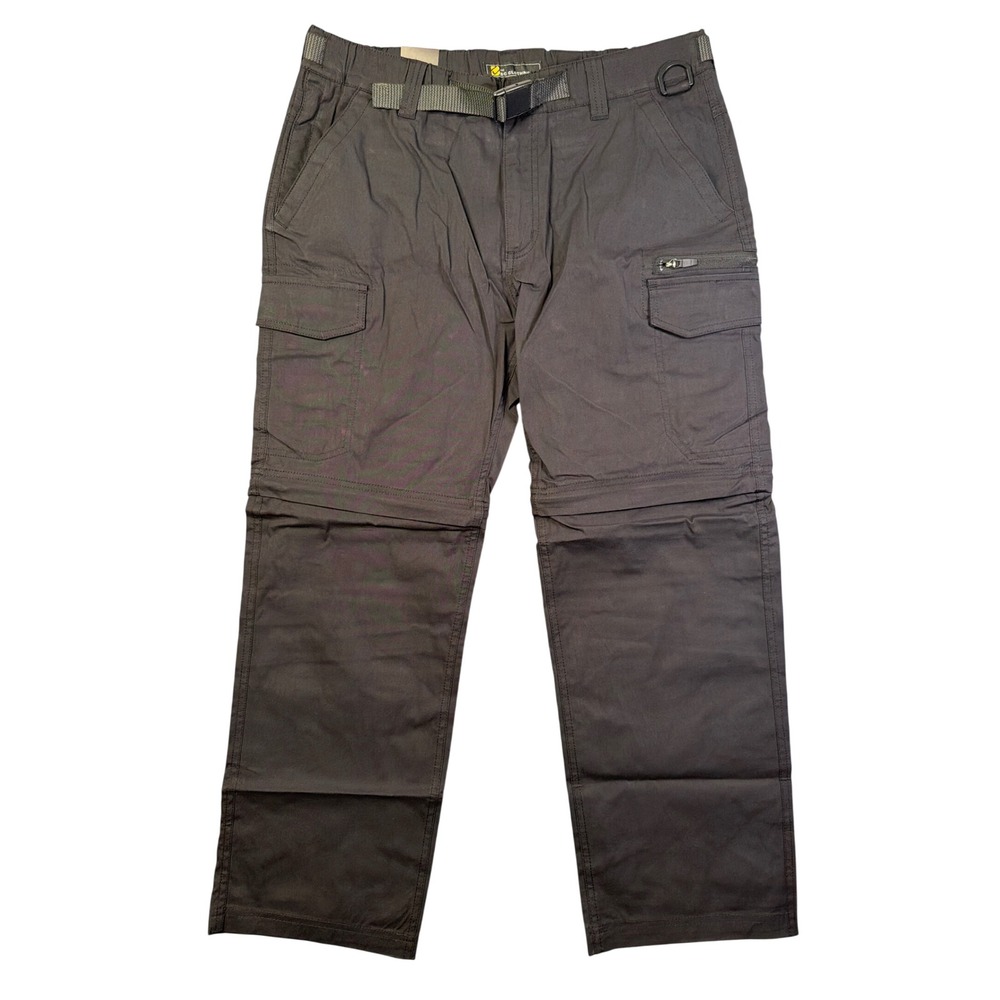 BC Clothing Convertible Pants Mens M x 29 Cargo Black Zip Off Leg NEW